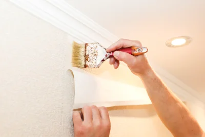 Pose de papier peint à Bouchoir — revêtements muraux et toiles de verre